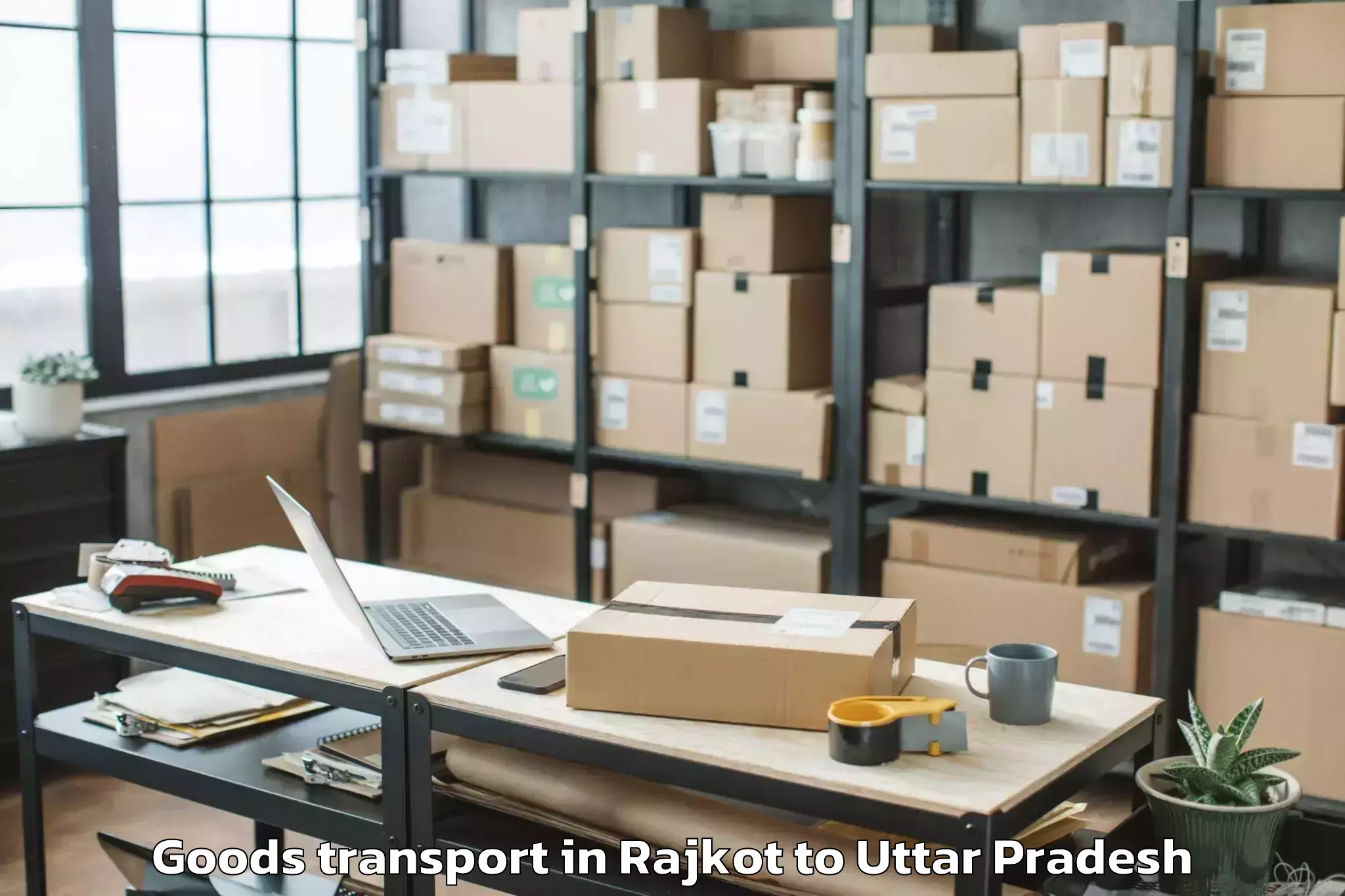 Hassle-Free Rajkot to Shravasti Goods Transport